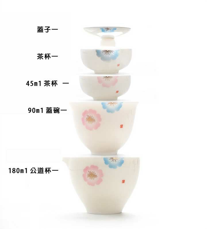 鹿港窯禮品館 │羊脂玉白瓷快客旅行茶具便攜式一壺二杯