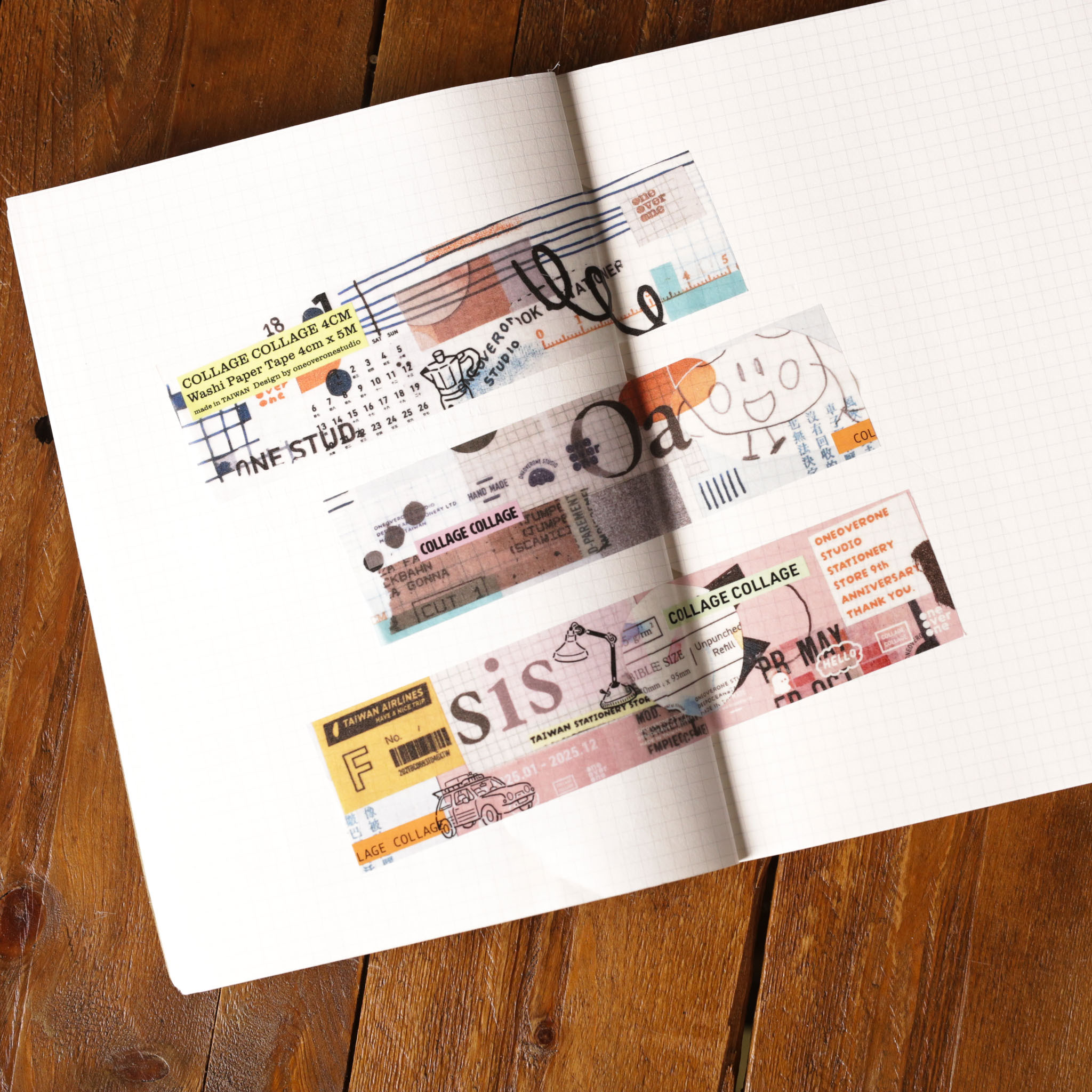 Collage Collage 9 紙膠帶｜一分之一工作室 TAIWAN