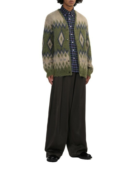 【Focus Store】預購 NEEDLES Diamond pattern cardigan "Army Green" 軍綠 開襟外套