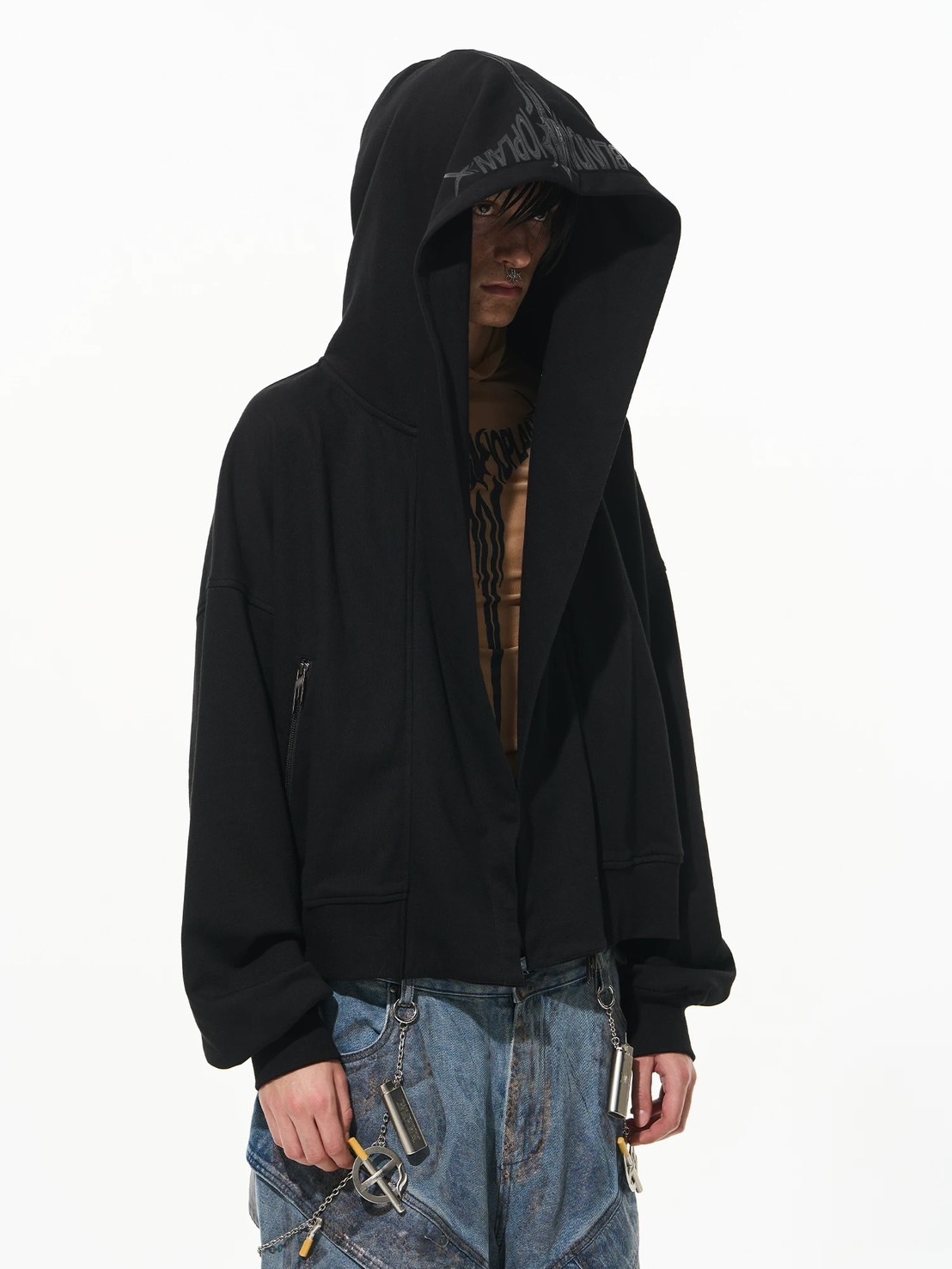 BLINDNOPLAN 帽沿立體壓印 大巫師 連帽外套