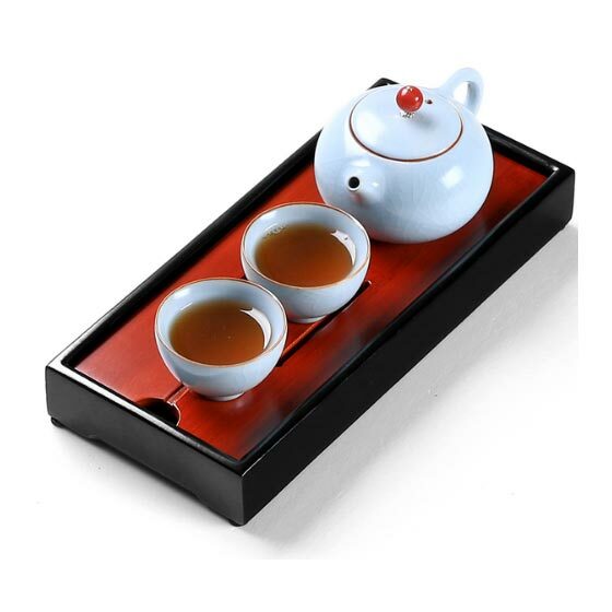 五大名窯長方茶盤旅行茶組