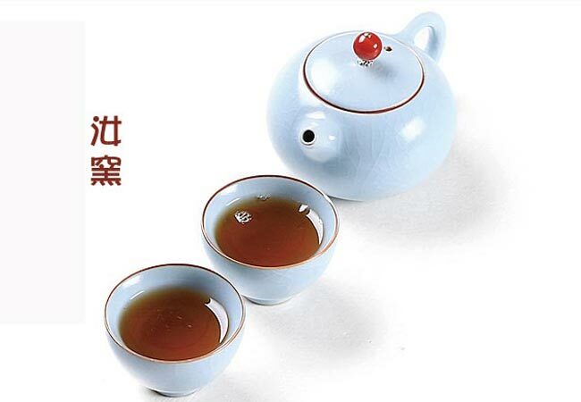 鹿港窯禮品館│五大名窯長方茶盤旅行茶組