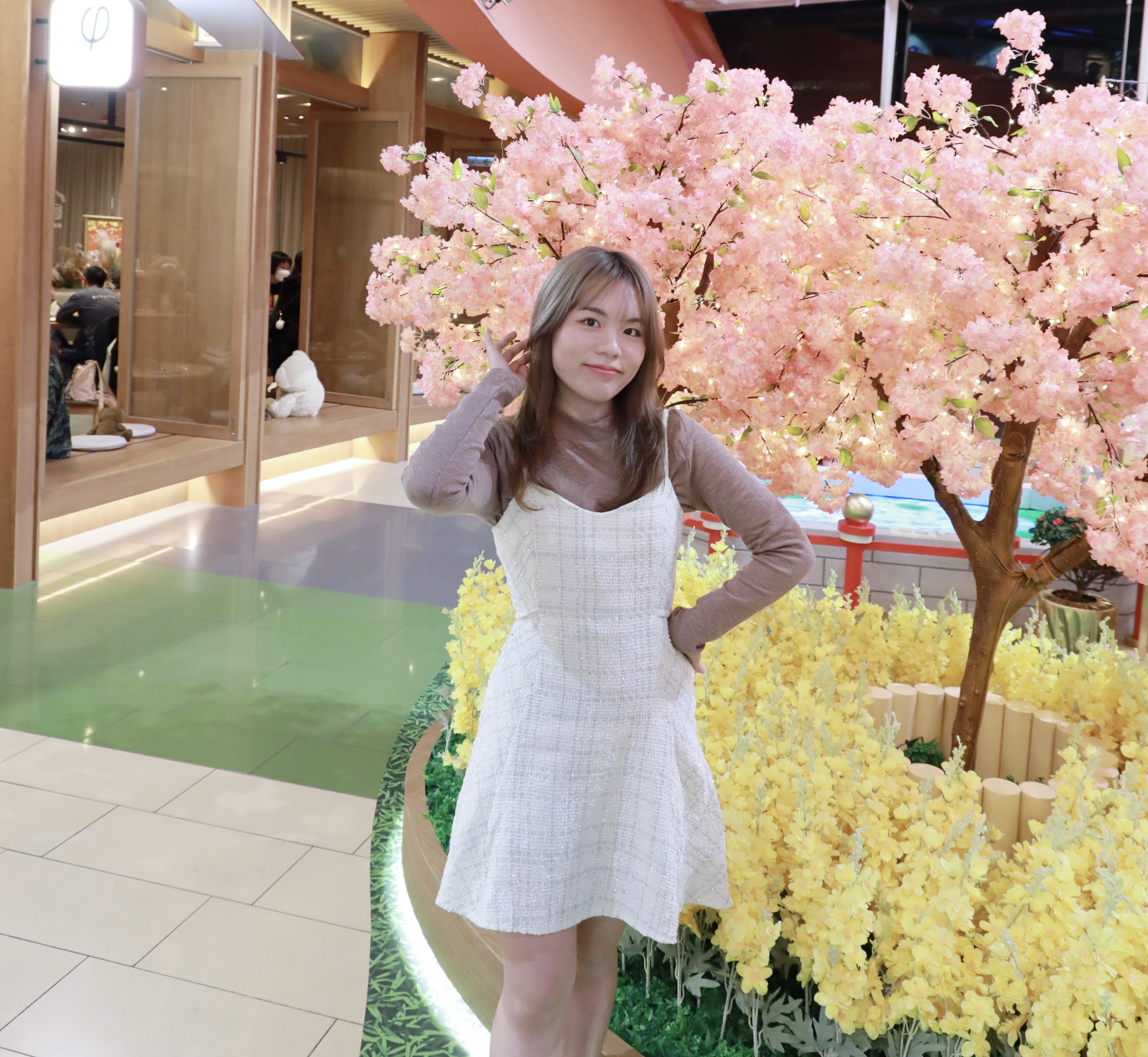 ||OPS223|| tweed高貴綁帶吊帶連身裙