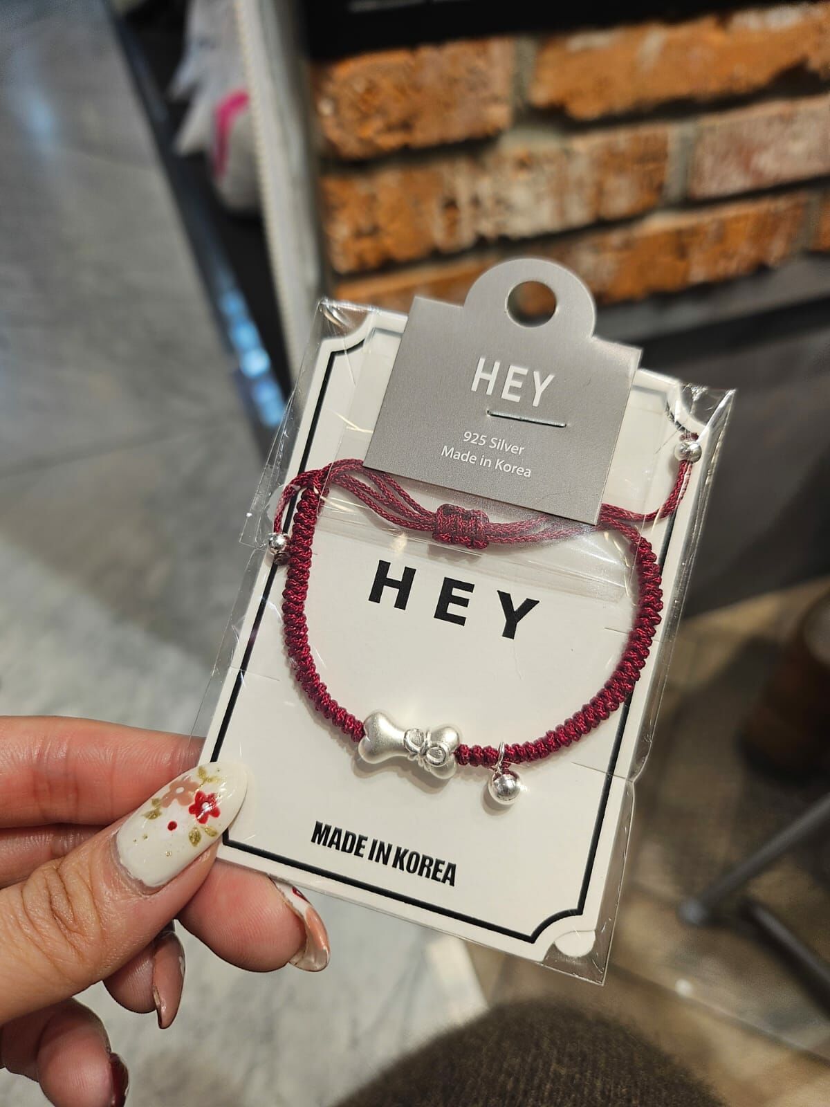 HM3439 ⚪️925 銀 狗骨頭抽拉手鍊