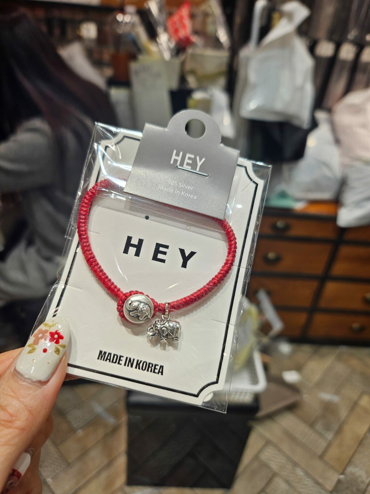 HM3442 ⚪️925 銀 大象紅繩手鍊