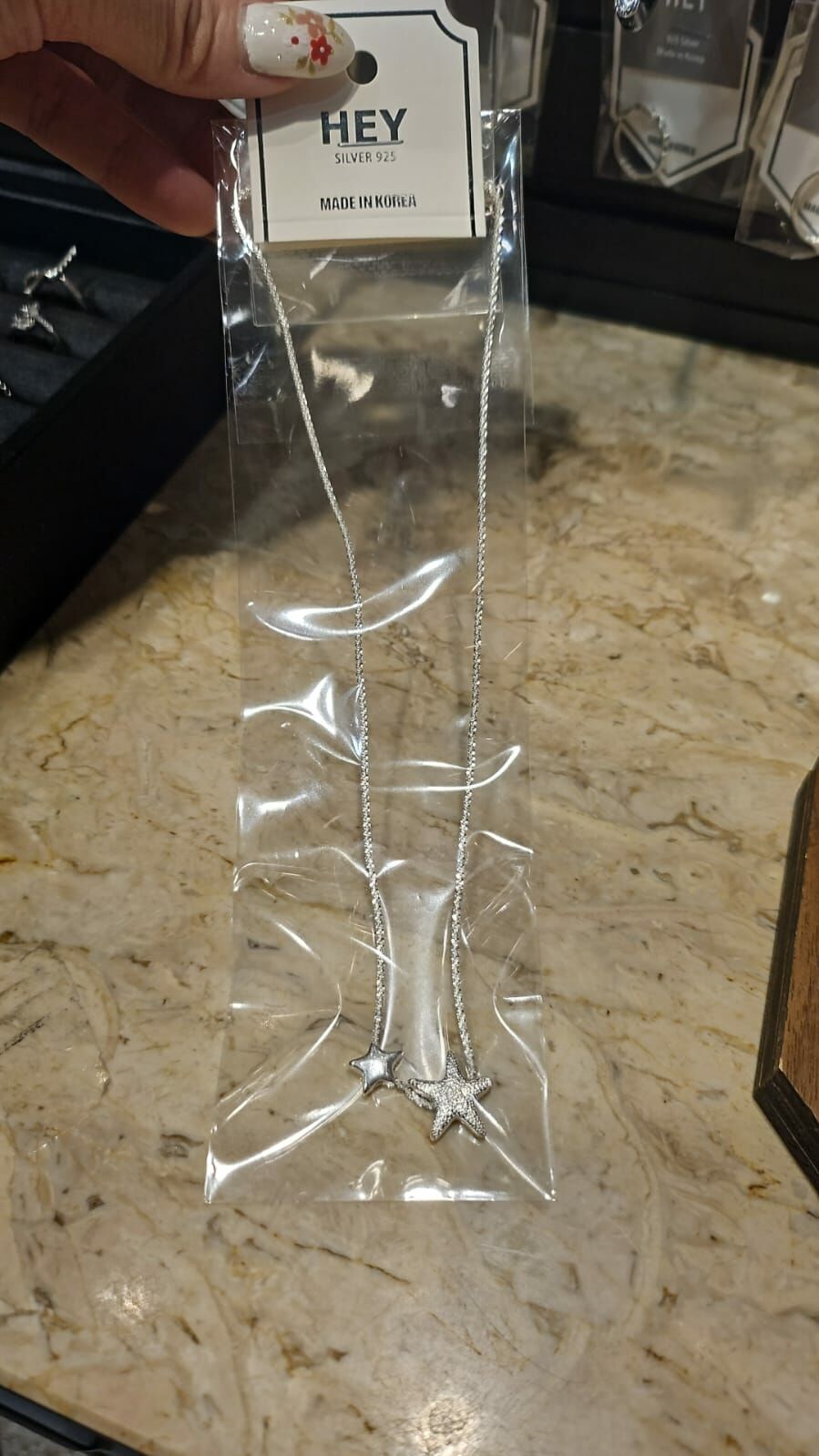 HM3449 ⚪️925 銀 雙星項鍊