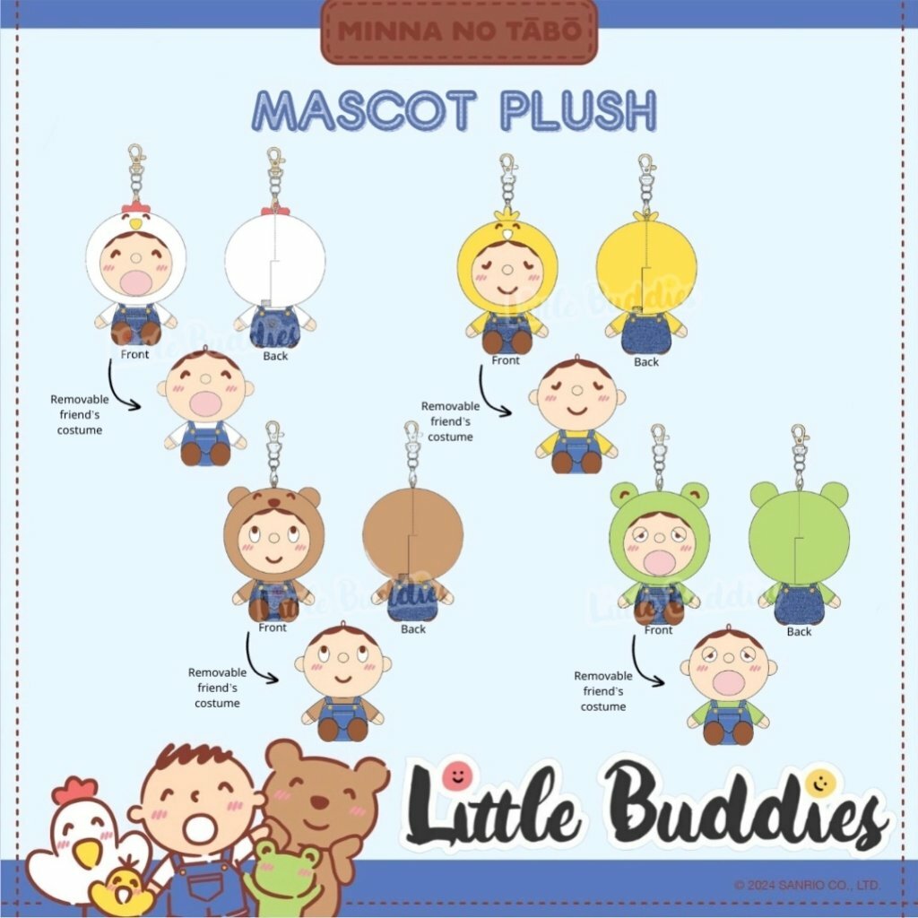 Global Sanrio Minna No Tabo 大口仔 吊帶牛仔褲造型系列