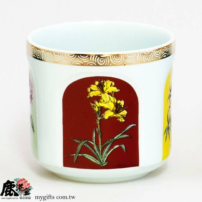 鹿港窯禮品館│描金鹽水燒粉藍無光釉八件式茶道