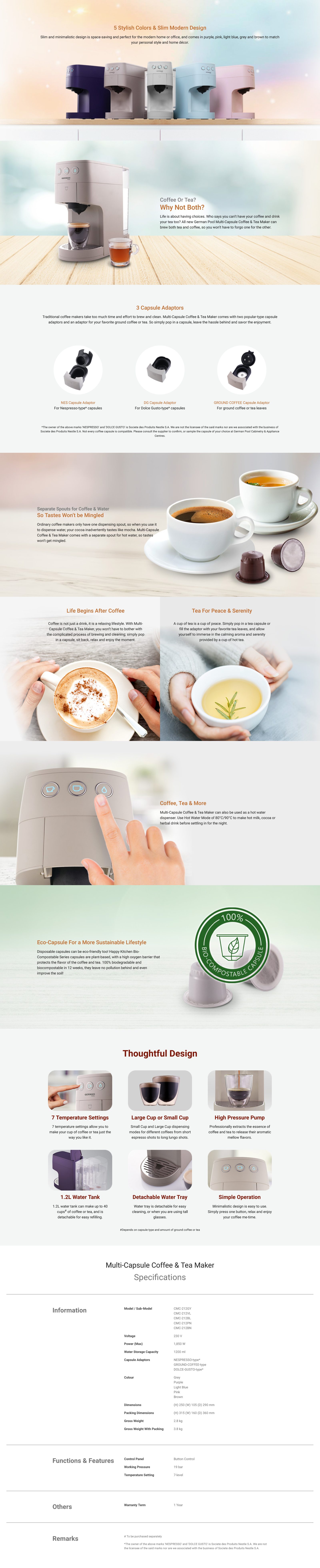 Multi-Capsule Coffee & Tea Maker