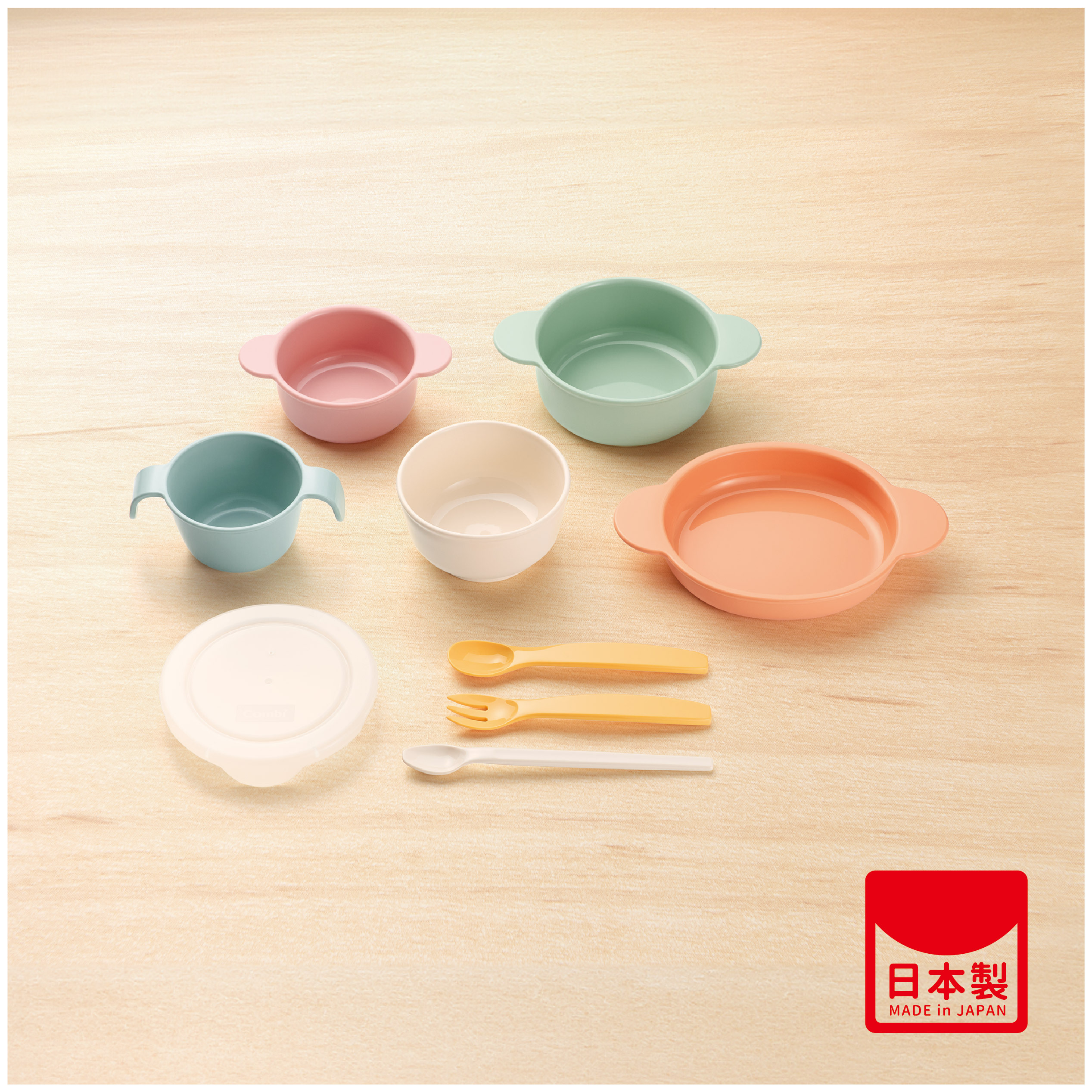 日式離乳摺疊式收納餐具 -119251