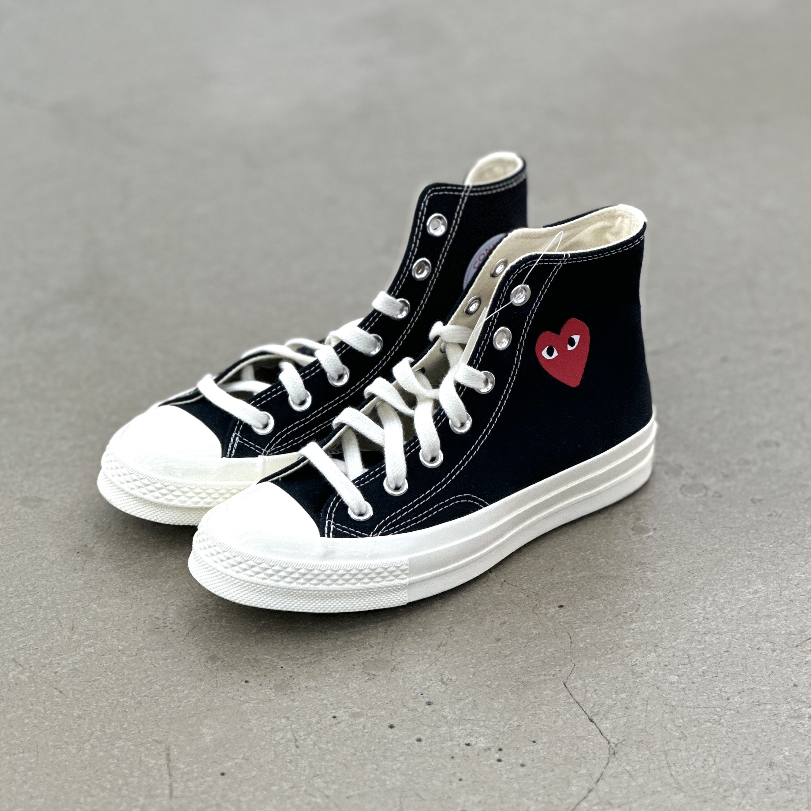 Converse CDG Small Heart High Black White