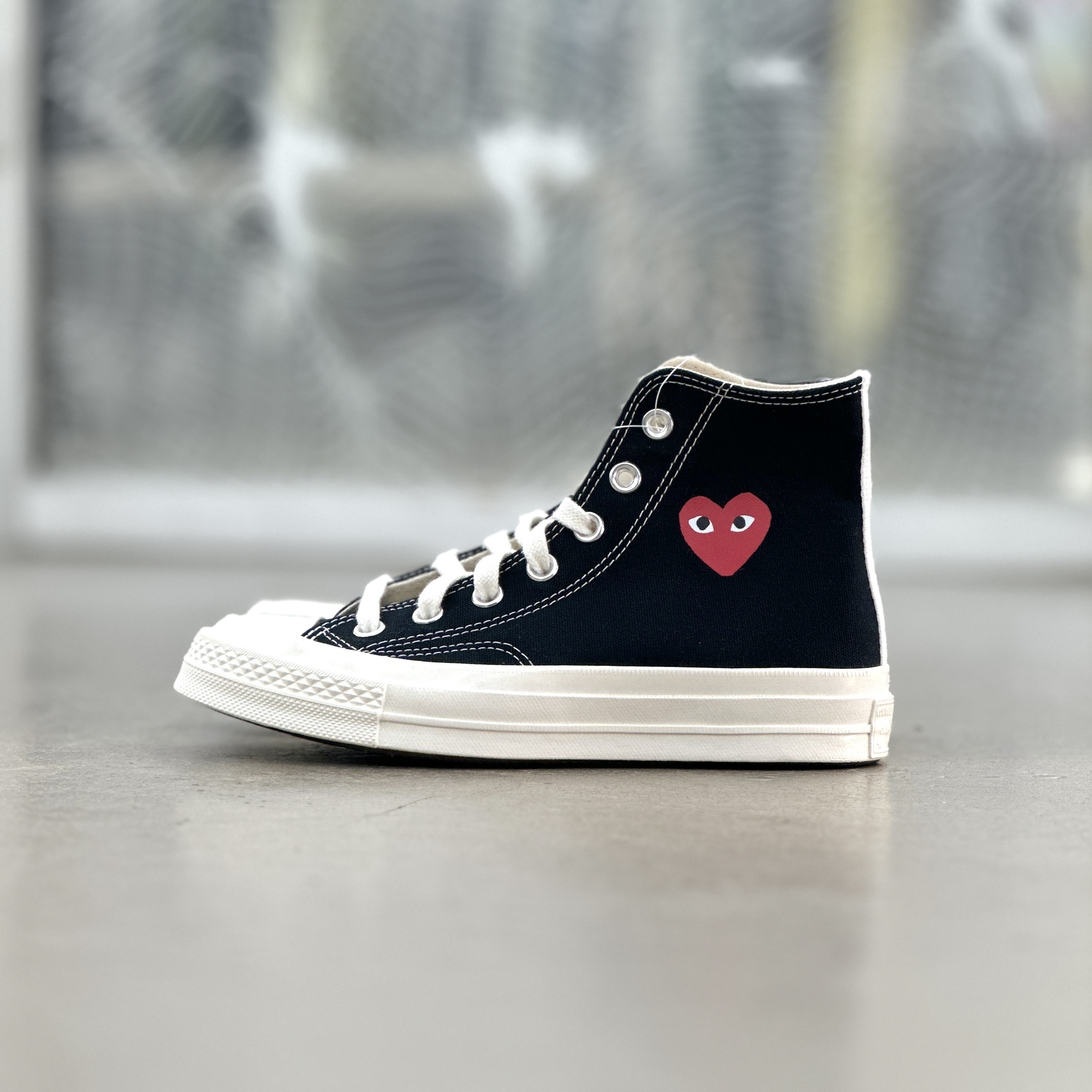 Converse CDG Small Heart High Black White