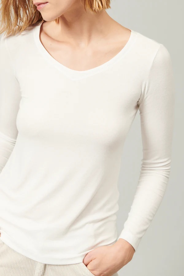 TRANSIT V領末代爾長袖內搭