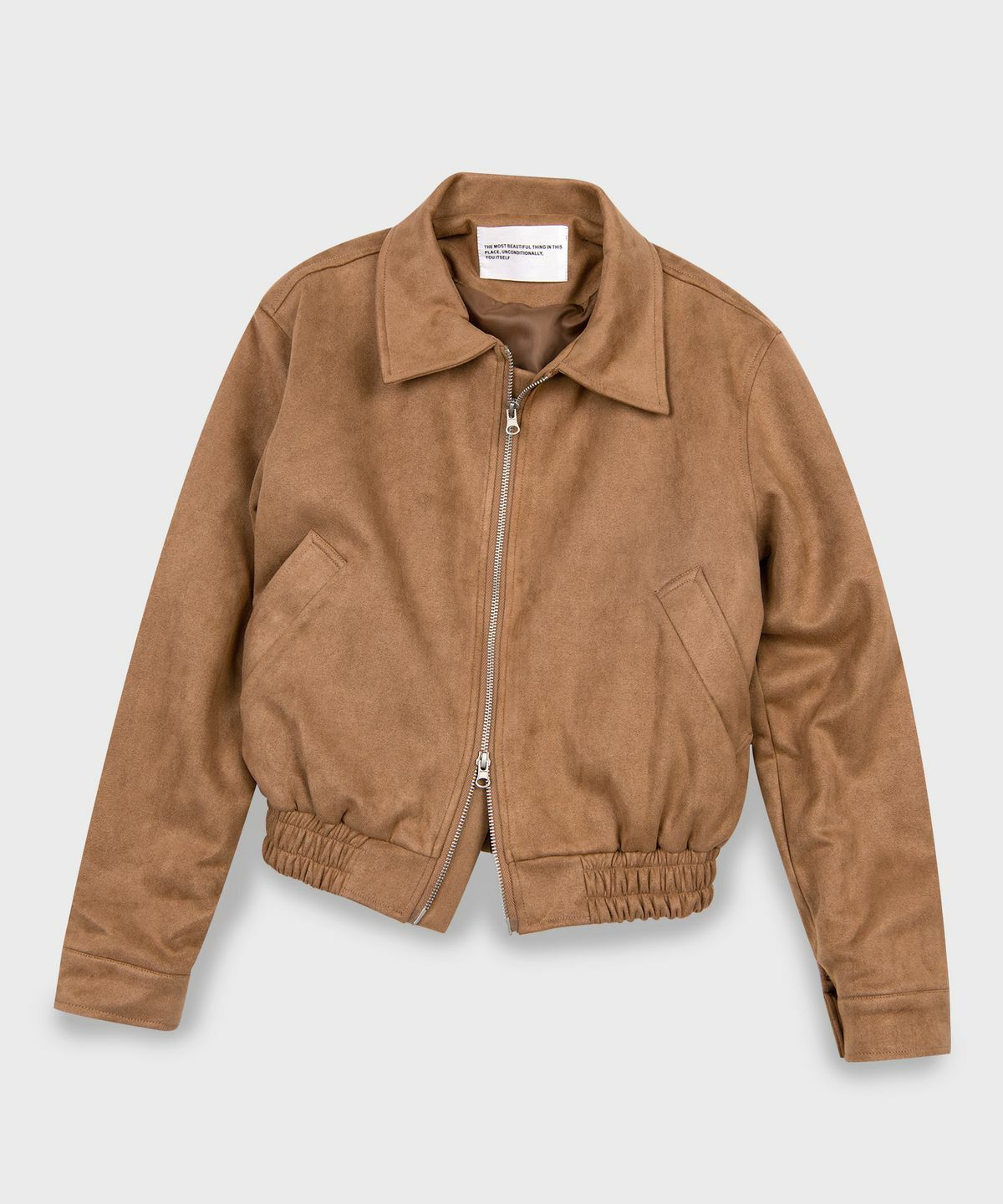 Place Studio Vegan Two-way Blouson Suede Banding Jumper Jacket