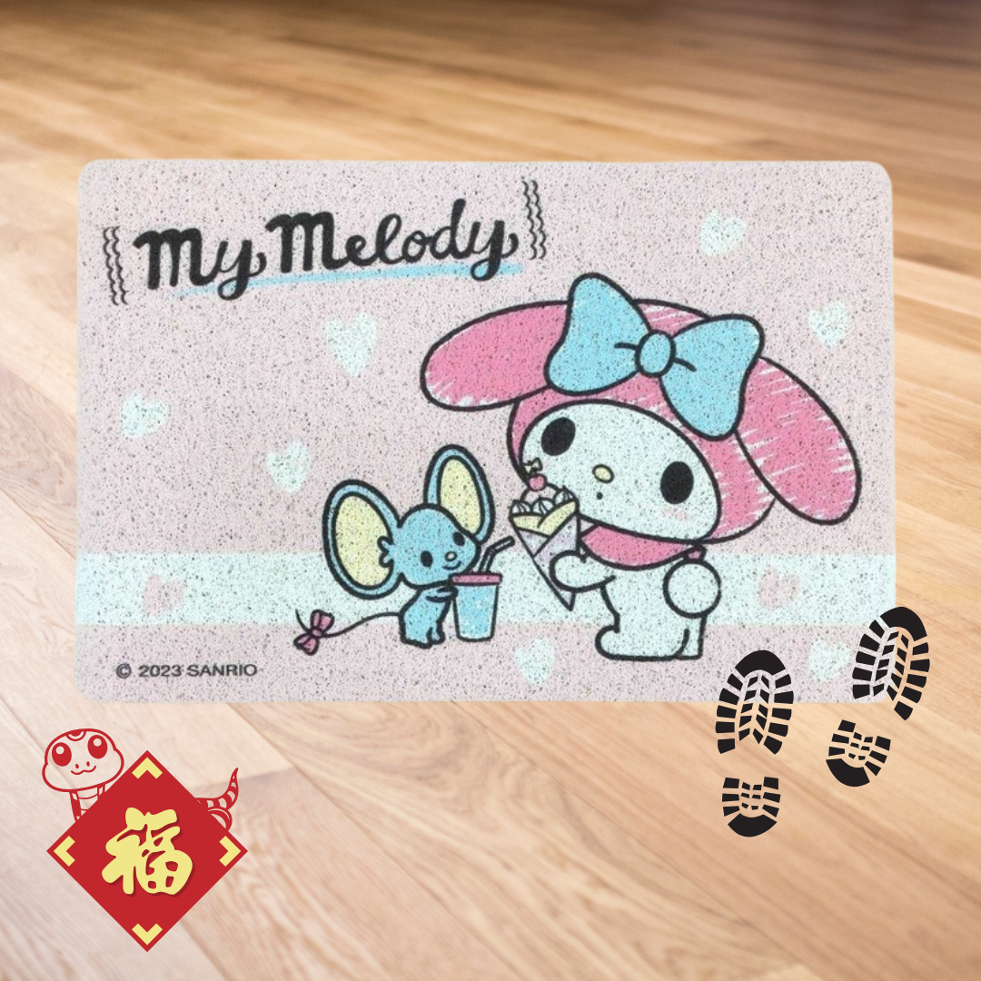 23249-MM Sanrio My Melody PVC 地墊 粉紅 可口點心 #KM23-4711466503191
