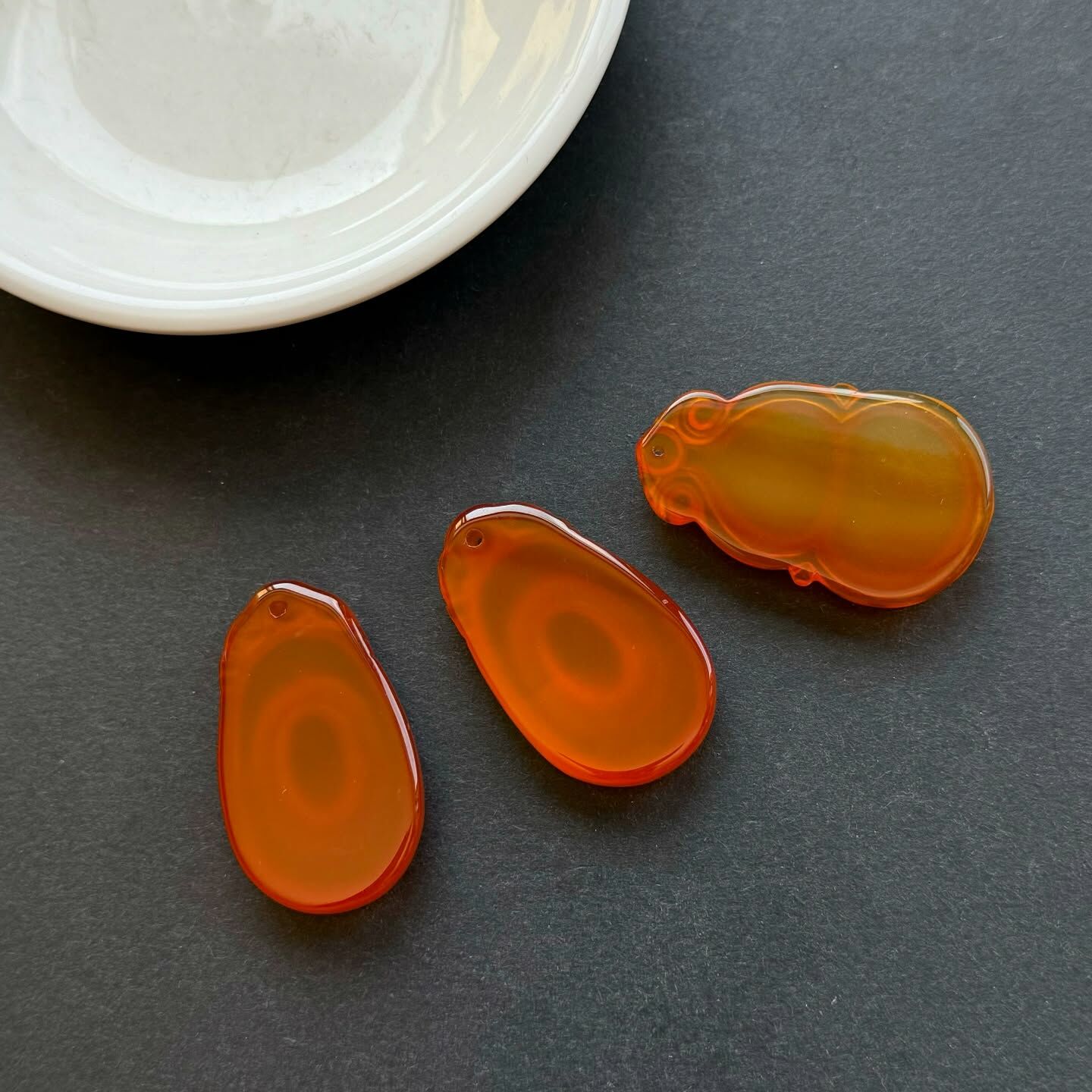 [原石] 紅玉髓 金元寶、葫蘆 項鍊吊墜