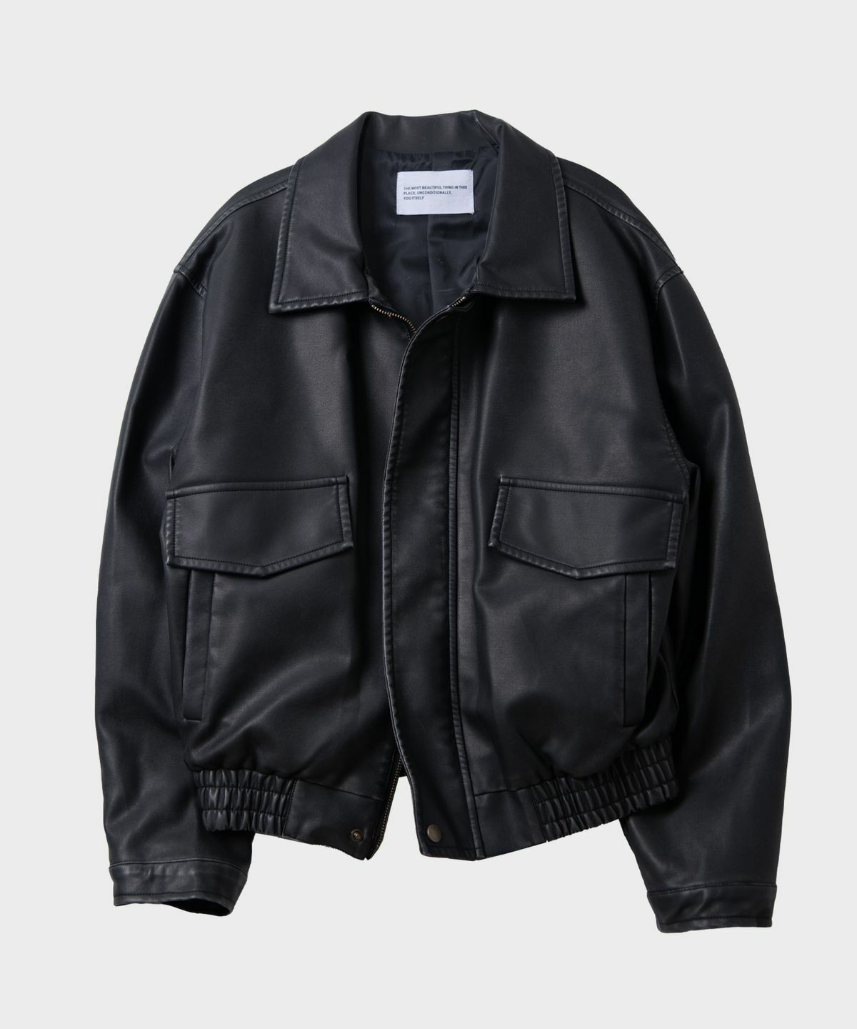 【PLACE STUDIO】Eco Wave Vintage Simple Collar Leather Jack MUSINSA | PLACE STUDIO Wave Vintage Simple Collar Leather