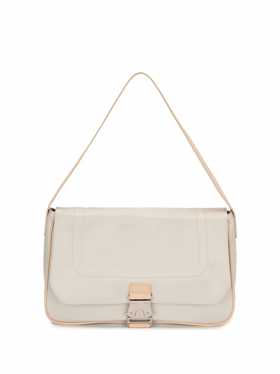 鎖扣單肩包 白色