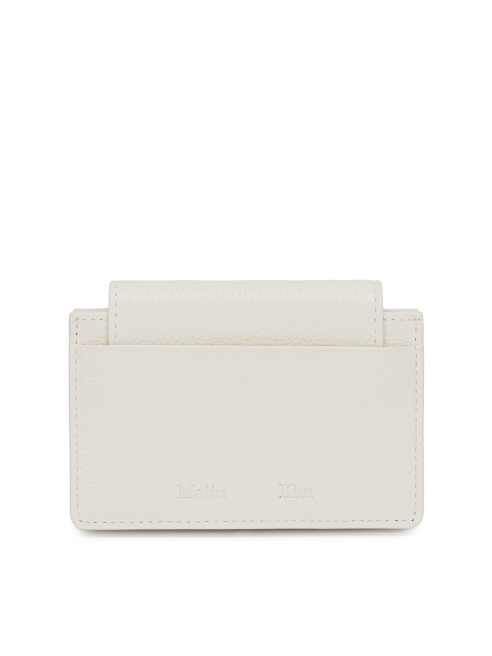 經典鐵牌風琴皮夾 白色