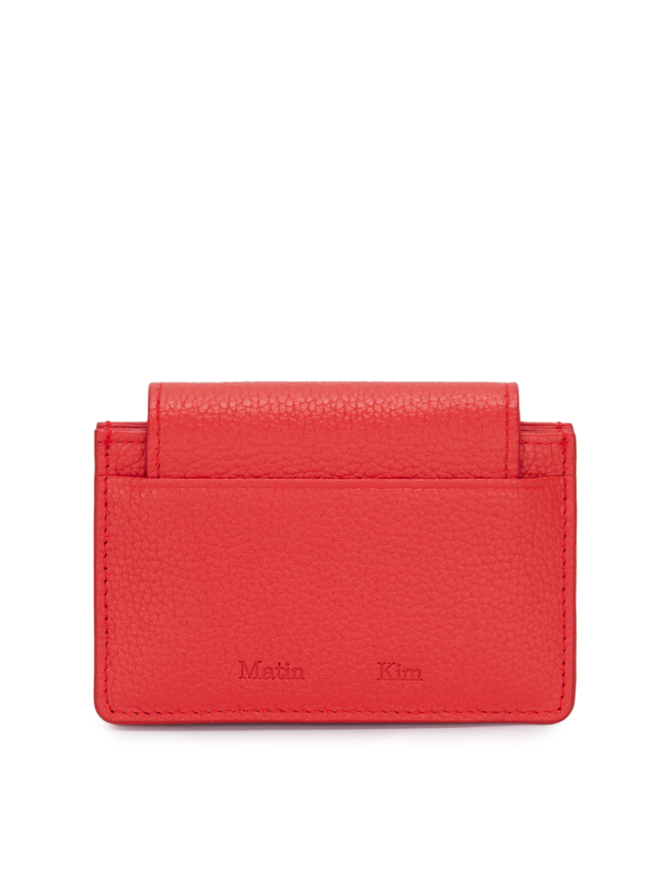 經典鐵牌風琴皮夾 紅色