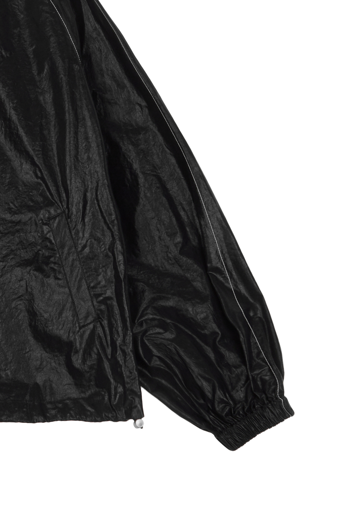 MATIN KIM LOGO COATING JUMPER IN BLACK
