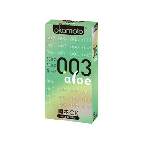 岡本003AlOE蘆薈極薄極潤保險套/衛生套10入