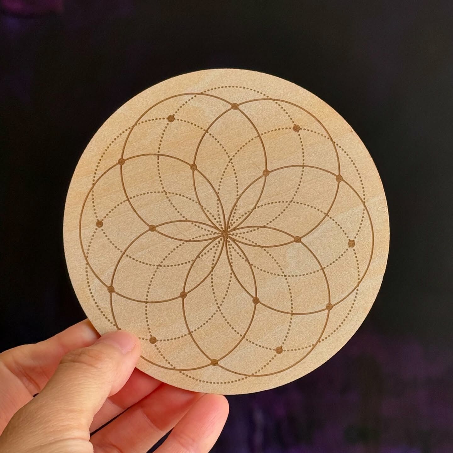 [原石] 靈性圖騰 生命之花 水晶陣盤