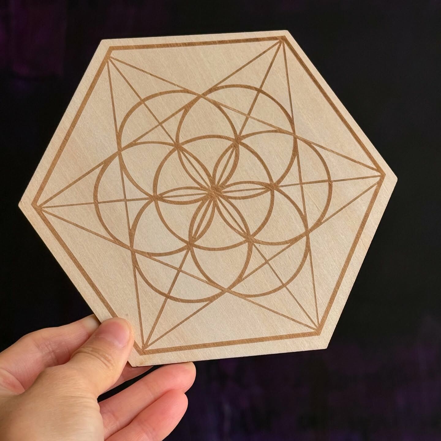 [原石] 靈性圖騰 生命之花 水晶陣盤