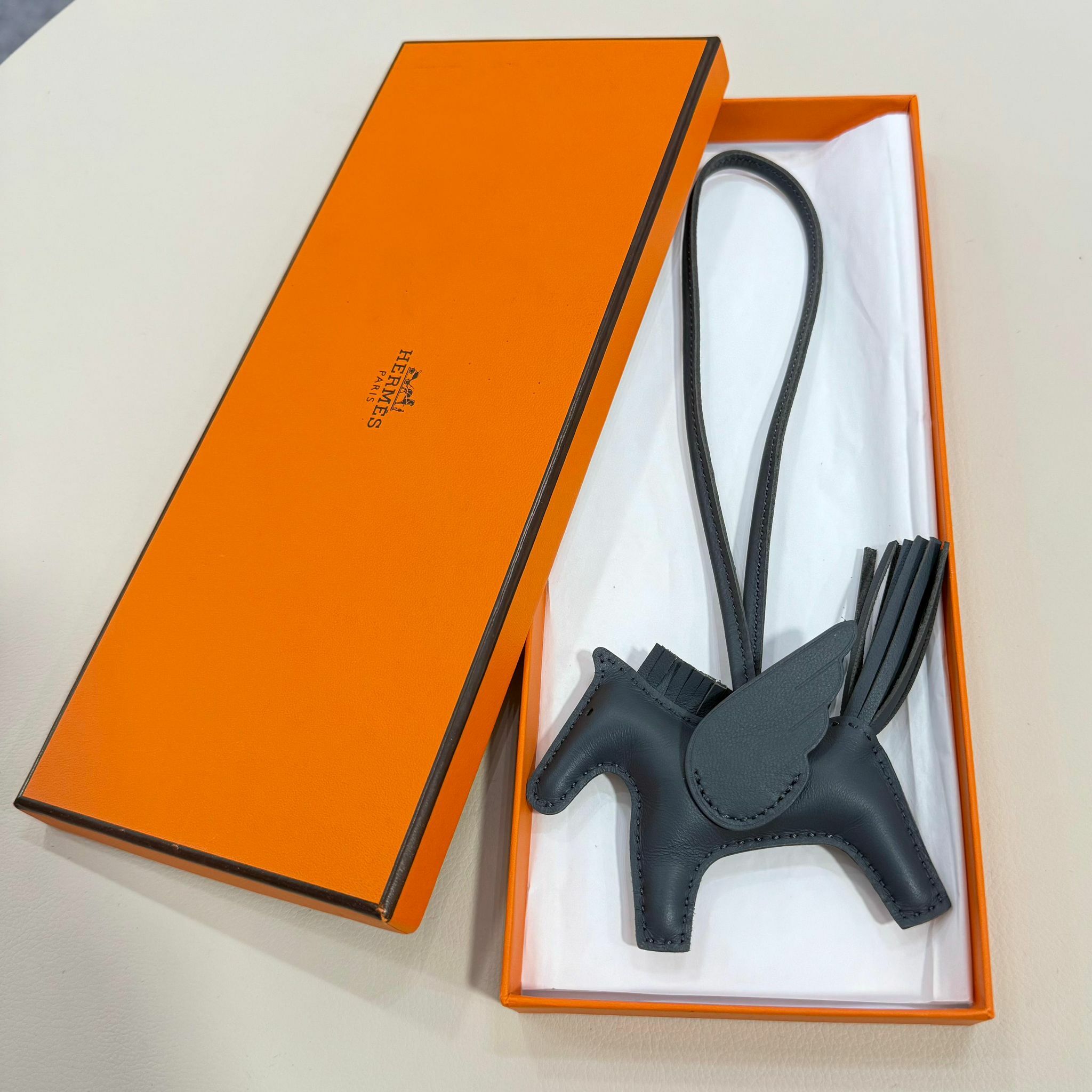 全新HERMES飛馬 PM ARDOISE 石板灰RODEO CHARM #BRAND NEW #香榭站正品