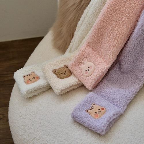 Fluffy可愛咩咩系列-親子保暖圍巾(幼兒/大人款)