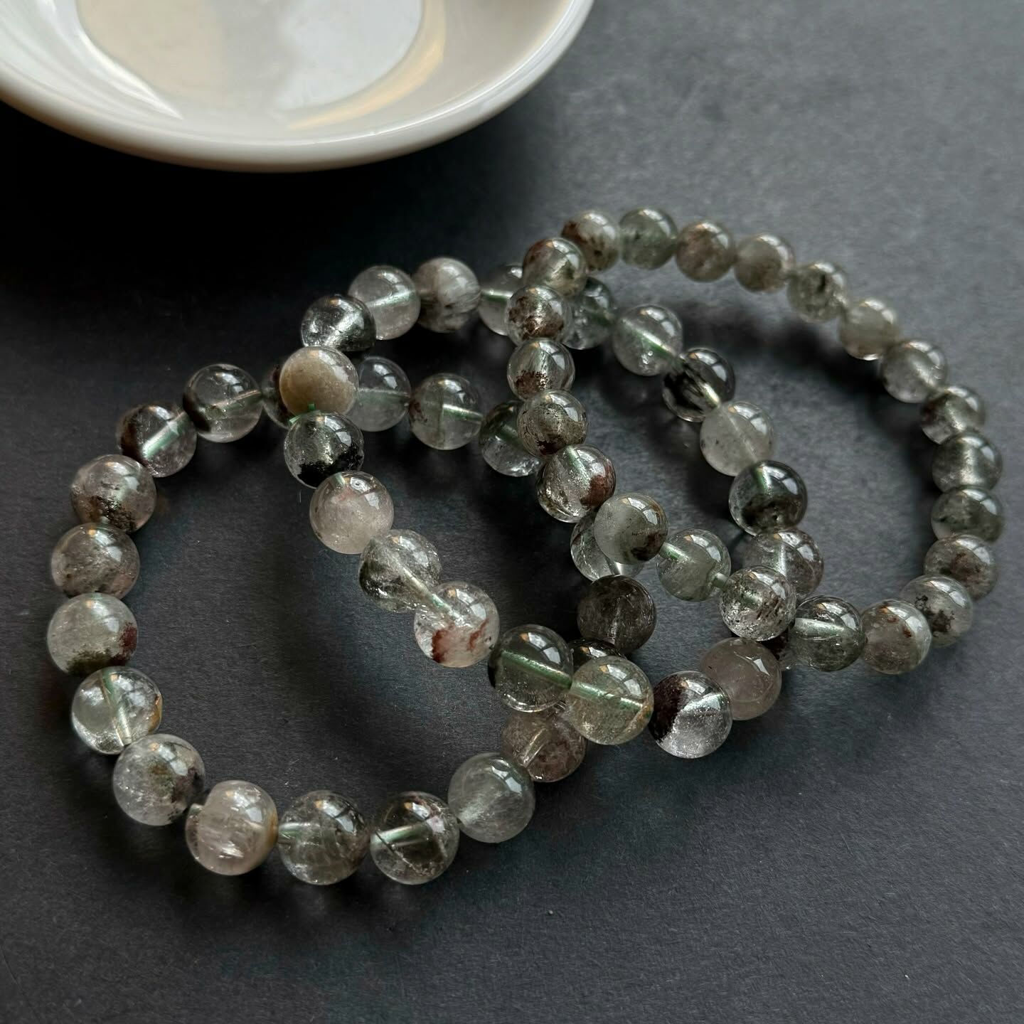 [原石] 綠幽靈水晶 水晶手串