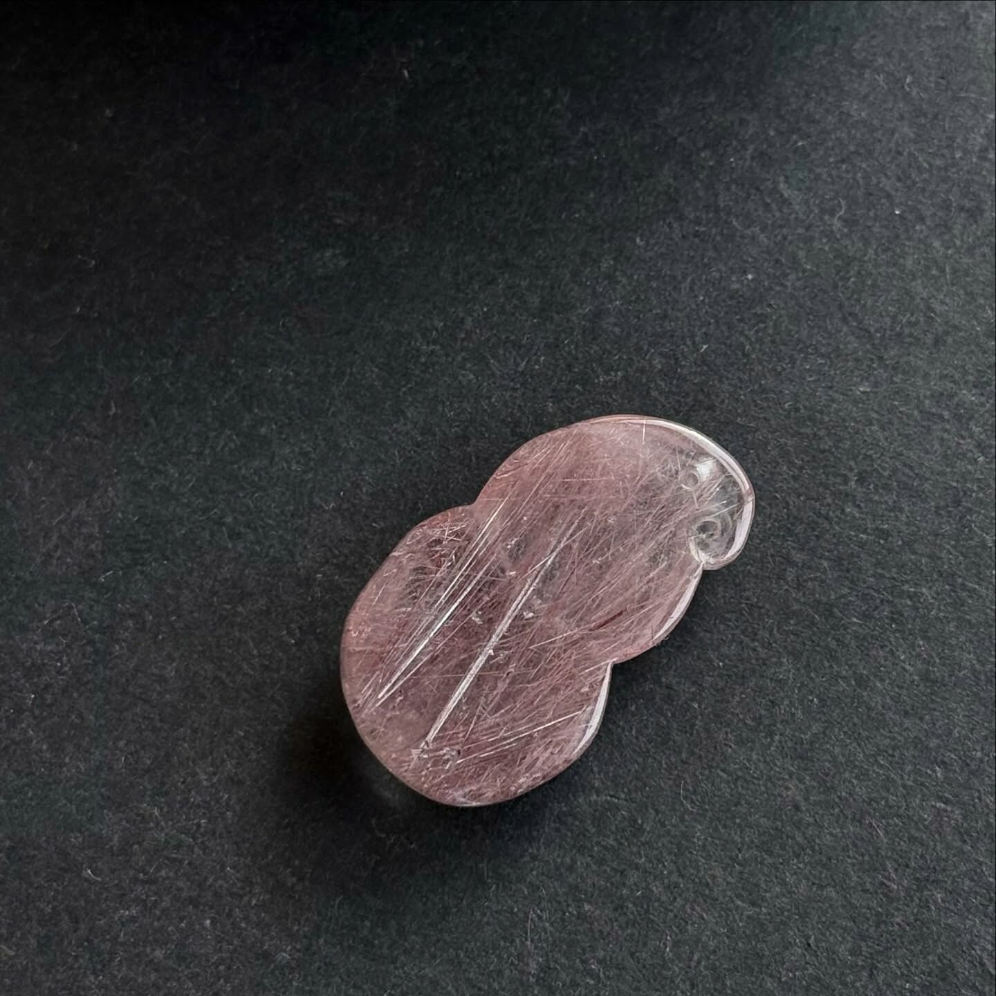 [原石] 紅髮晶 吉祥葫蘆（有墜孔）水晶雕刻件