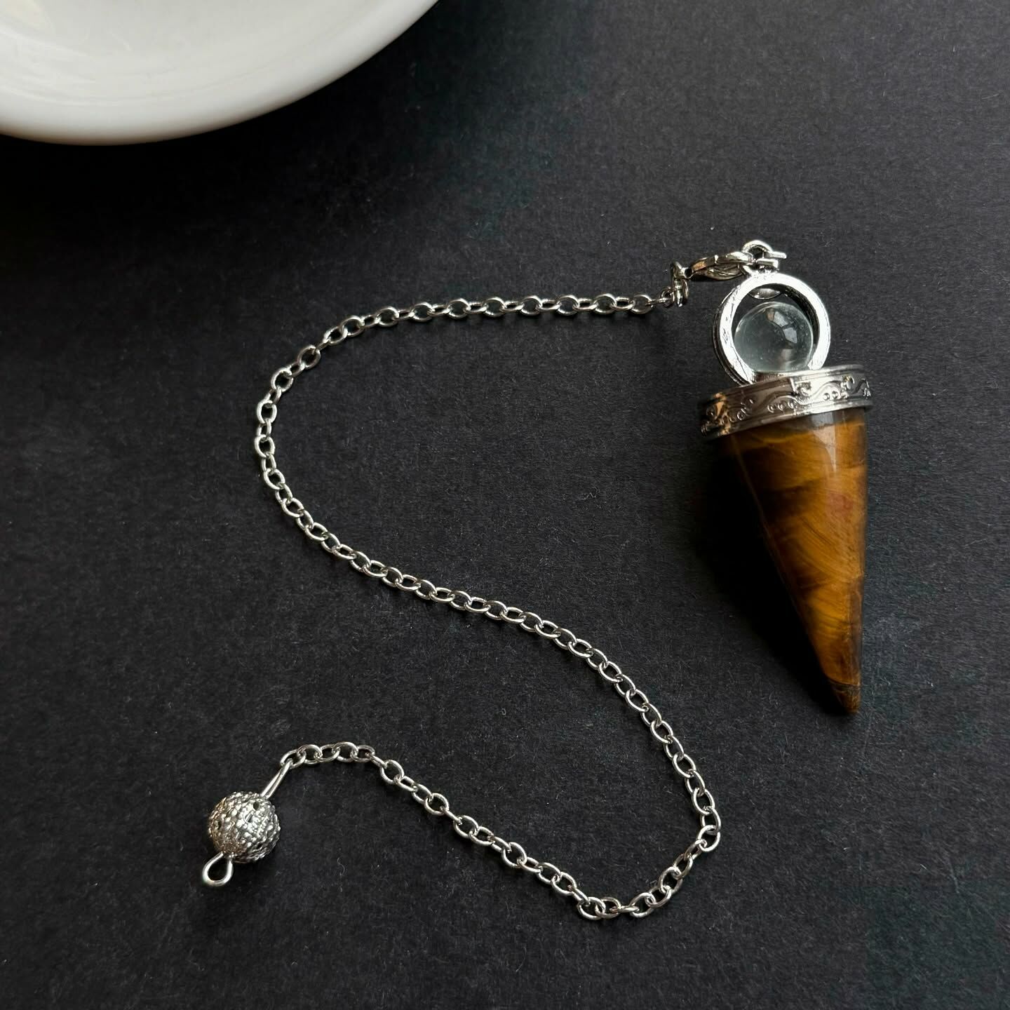 [原石] 黃虎眼石 水晶靈擺