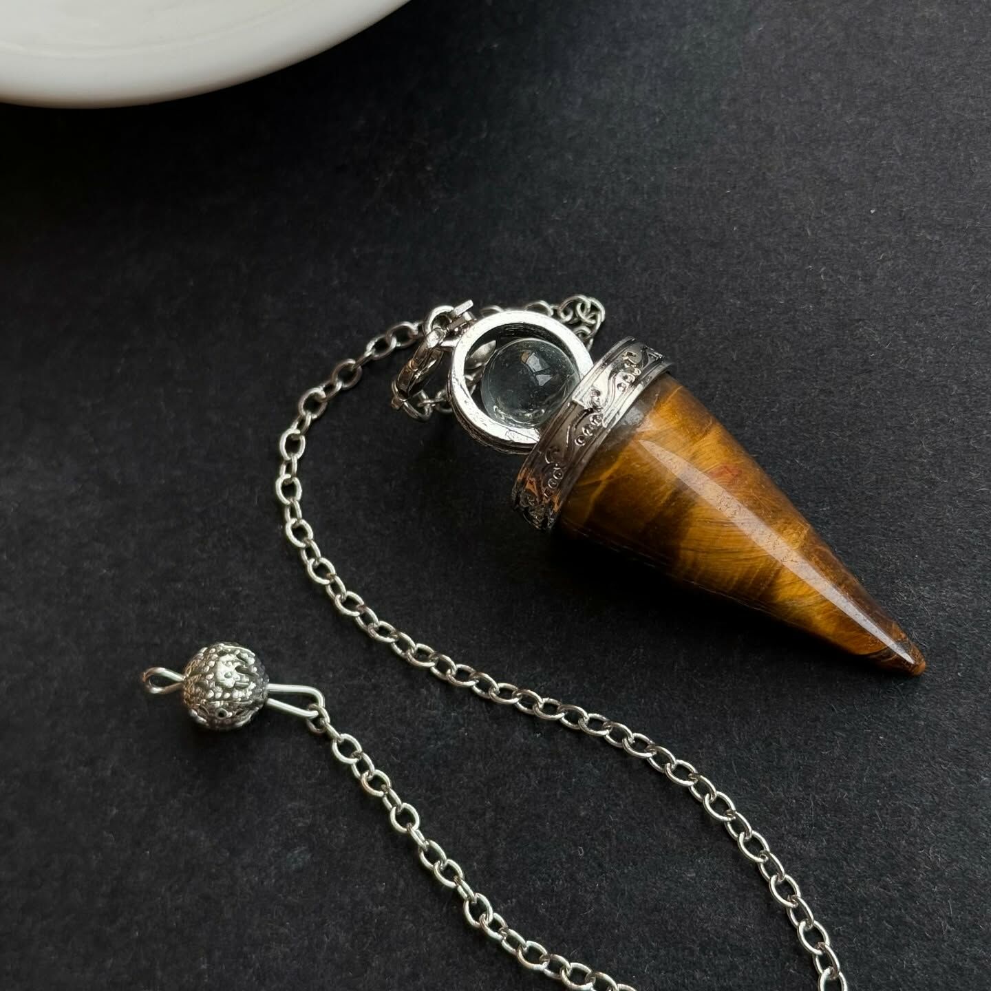 [原石] 黃虎眼石 水晶靈擺