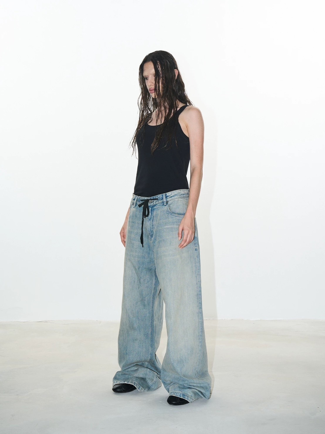 BLINDNOPLAN 寬鬆廓形 抽繩BAGGY 牛仔褲