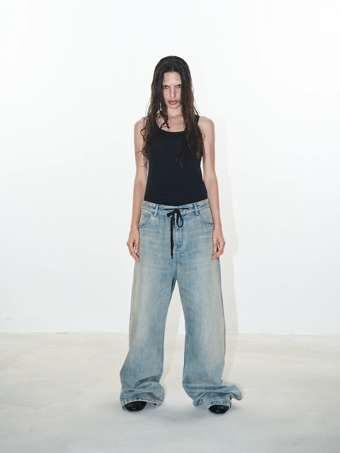 BLINDNOPLAN 寬鬆廓形 抽繩BAGGY 牛仔褲