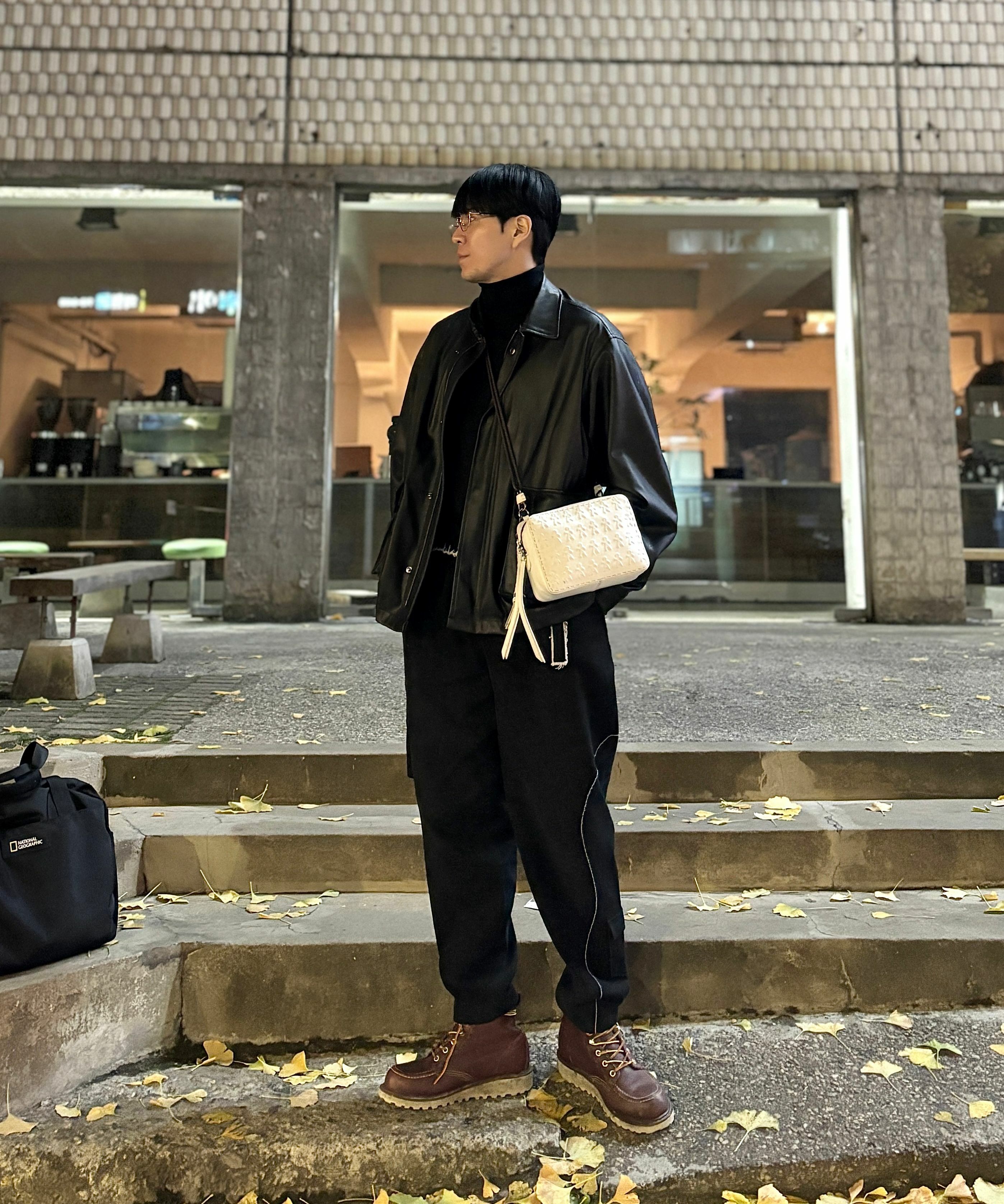 Place Studio Vegan Leather Overfit Blouson
