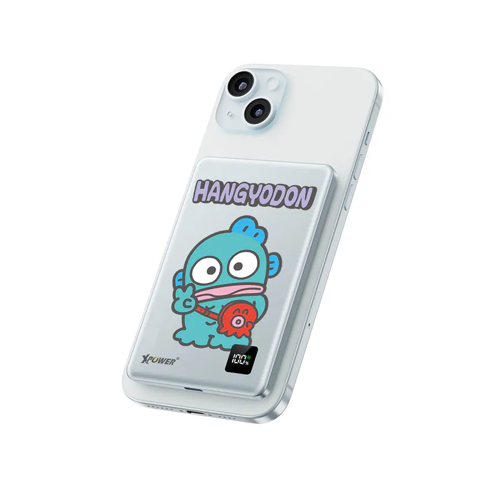 XPower x Sanrio HANGYODON 3合1磁吸+PD3.0 5000mAh鋁合金移動電源