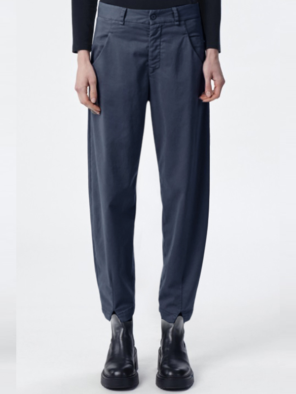 TRANSIT前叉造型褲 (藍)