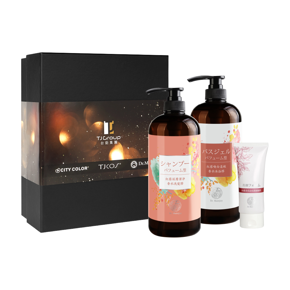 【精緻禮盒】Dr.Mainjoy紅藜洗沐禮盒3件組(紅藜洗髮+紅藜沐浴+紅藜晶亮全效潔顏凝膠)