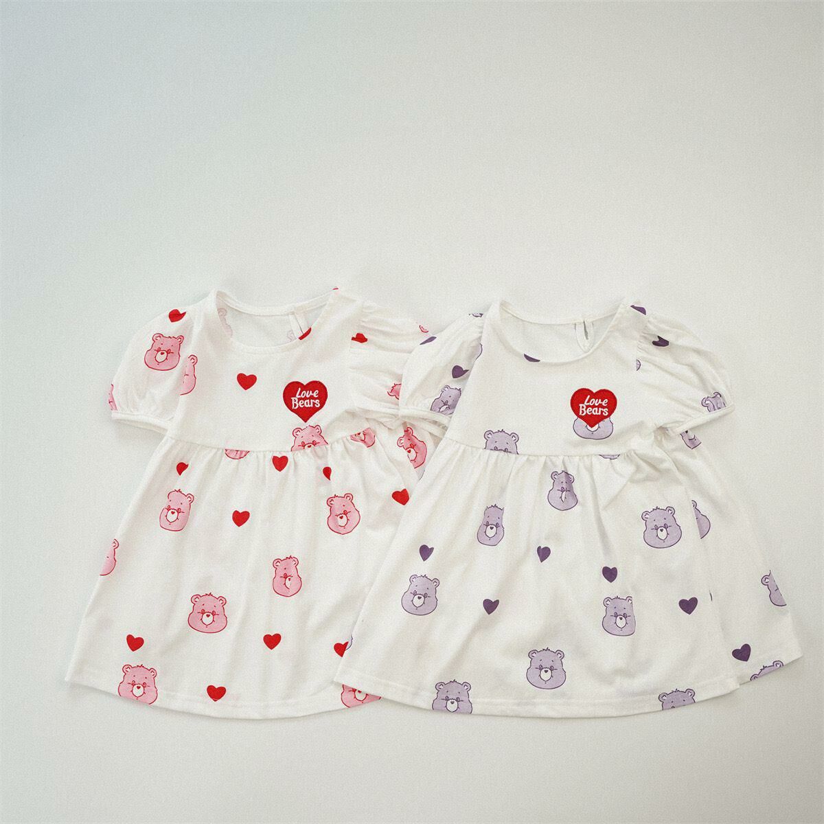 韓版CareBear滿印公主袖連身裙