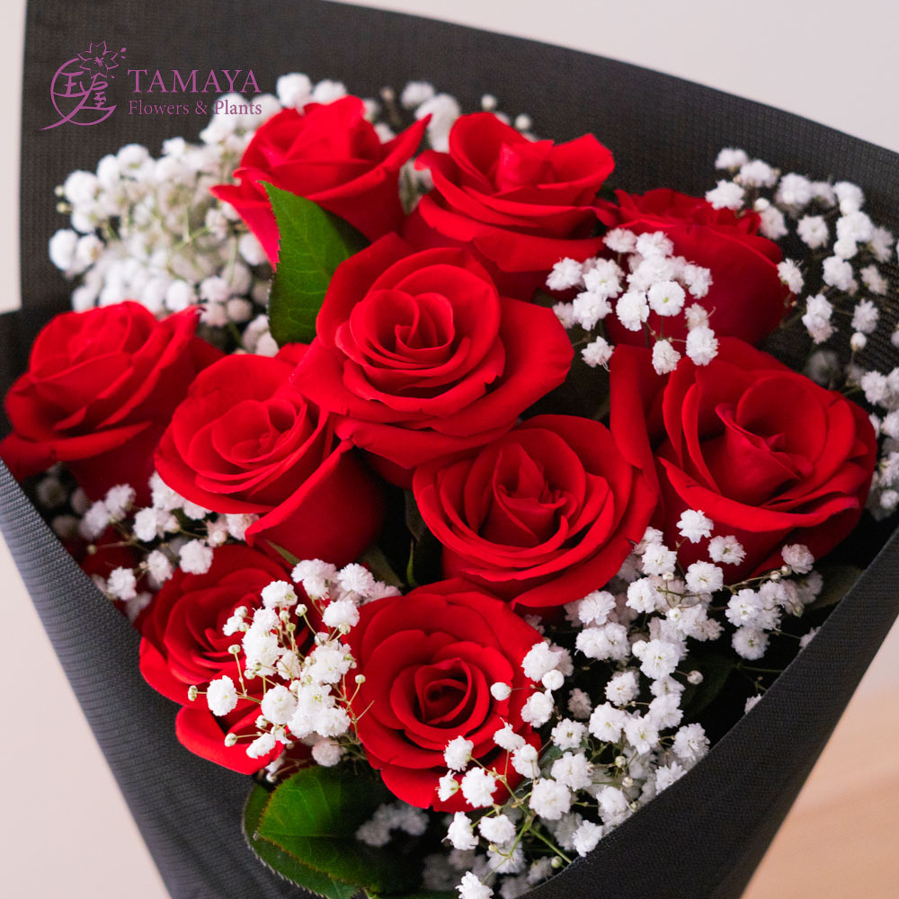 紅玫瑰 愛戀紅玫瑰花束11朵| 玉屋TAMAYA