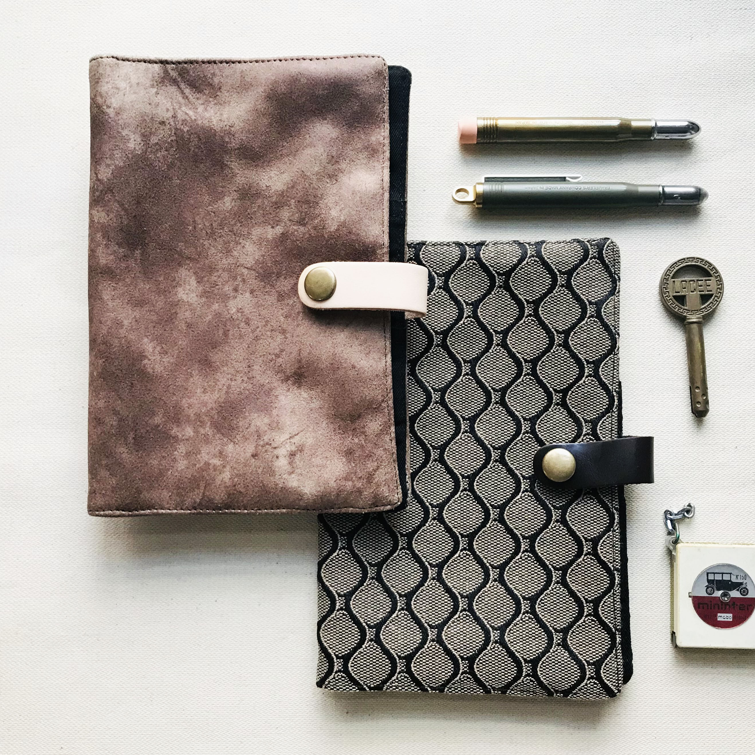 Kyokuhaku 皮感｜菱格緹織 手帳套