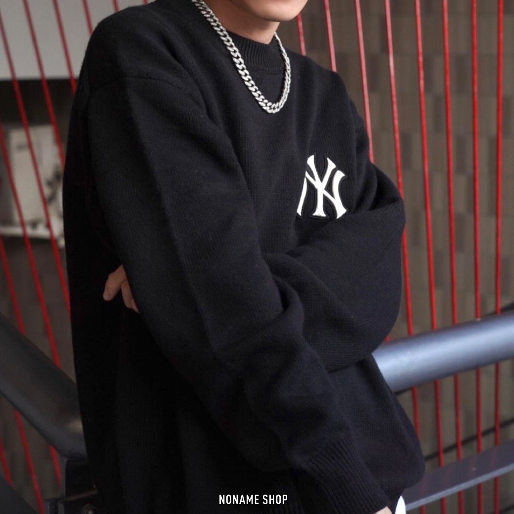 MLB 紐約洋基 NY 大LOGO 圓領 長袖 針織 毛衣 三色 (男款)