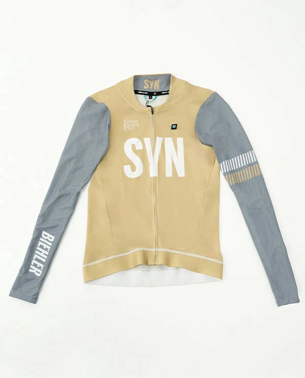 SYN Biehler 男款薄長袖車衣 SYN Aero LS Jersey Gold Grey /灰金