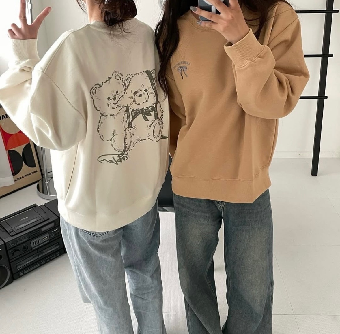 【限時優惠預訂】韓國AMBLER LOVE CHU BEAR 無帽衛衣