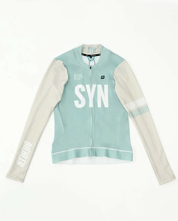 SYN Biehler 男款薄長袖車衣 SYN Aero LS Jersey Opal Ash/銀綠