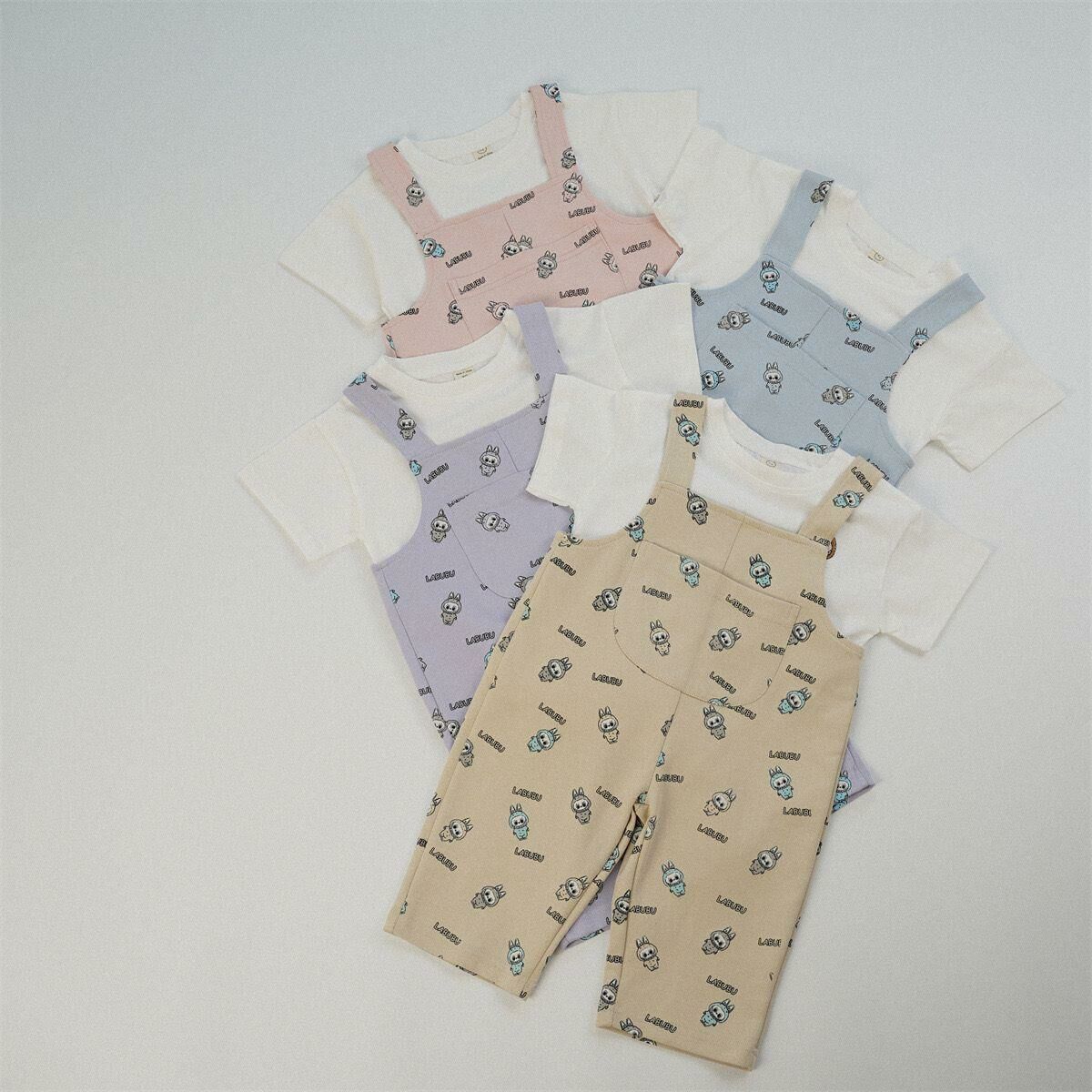 韓版 四色Labubu 背帶褲  現貨