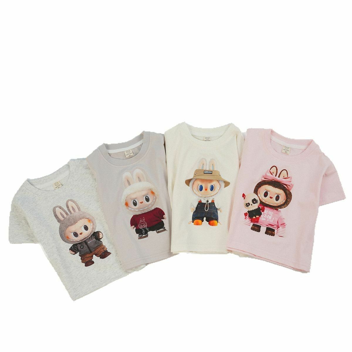 韓版 四色Labubu 短袖tee