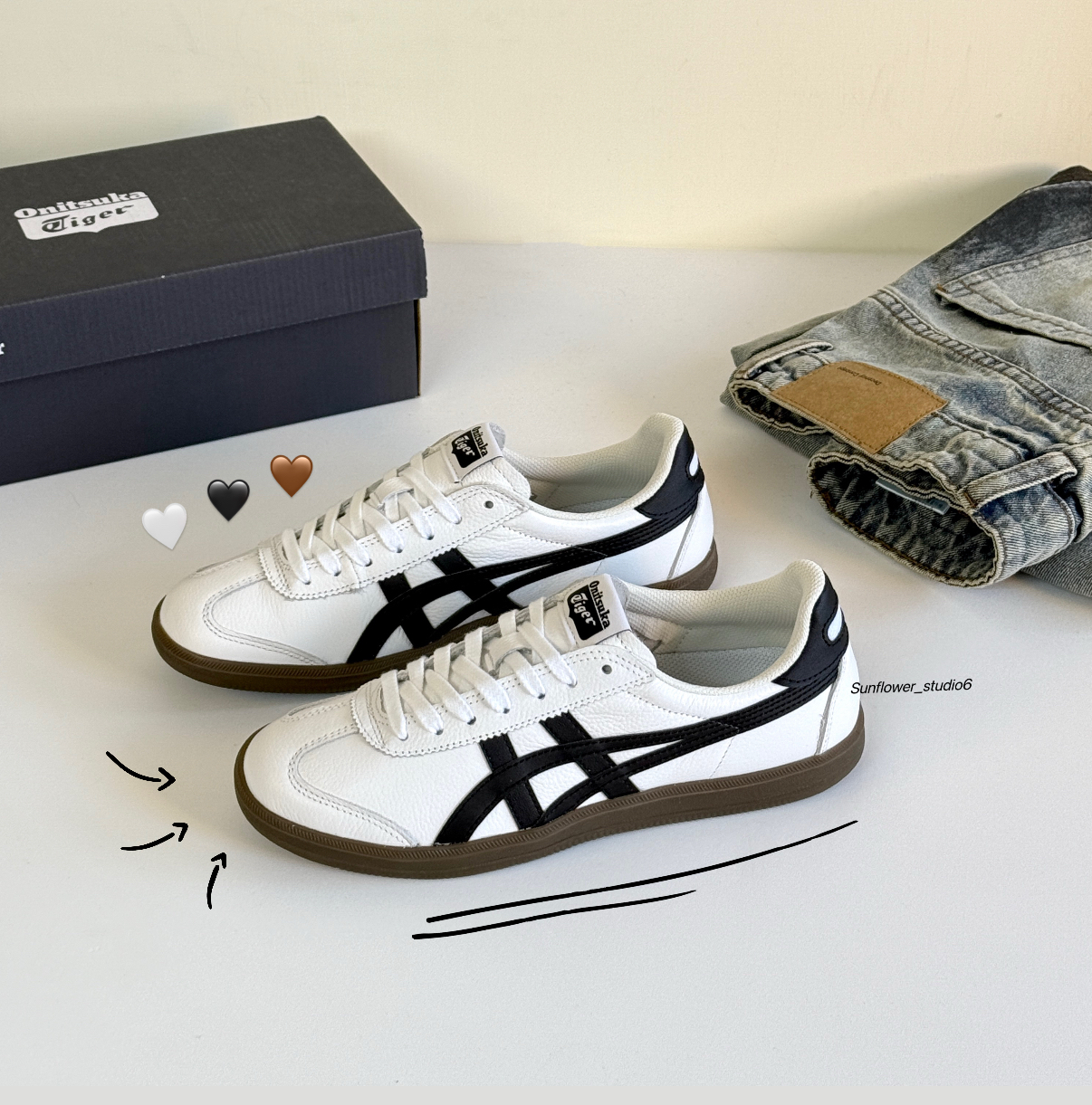 Onitsuka Tiger 鬼塚虎 Tokuten 黑白色 白色 焦糖底 皮革 復古 德訓鞋 1183C429-100/預購
